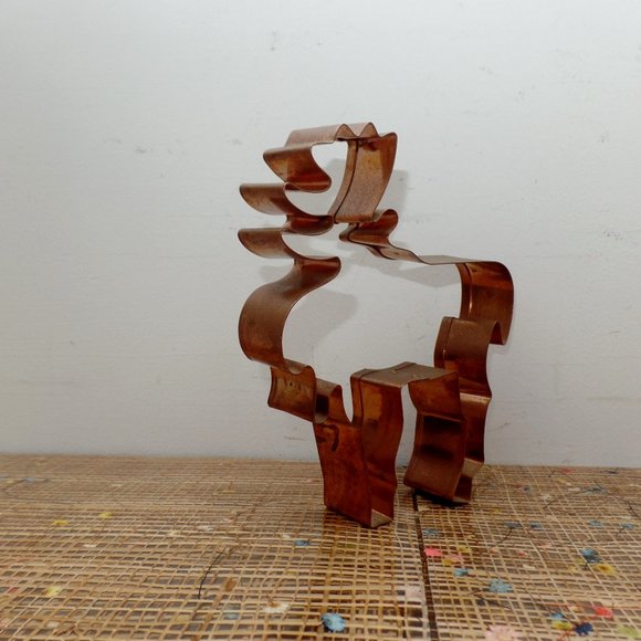 Copper Moose Cookie Cutter 6 1/2” x 5 1/2” - Picture 5 of 5